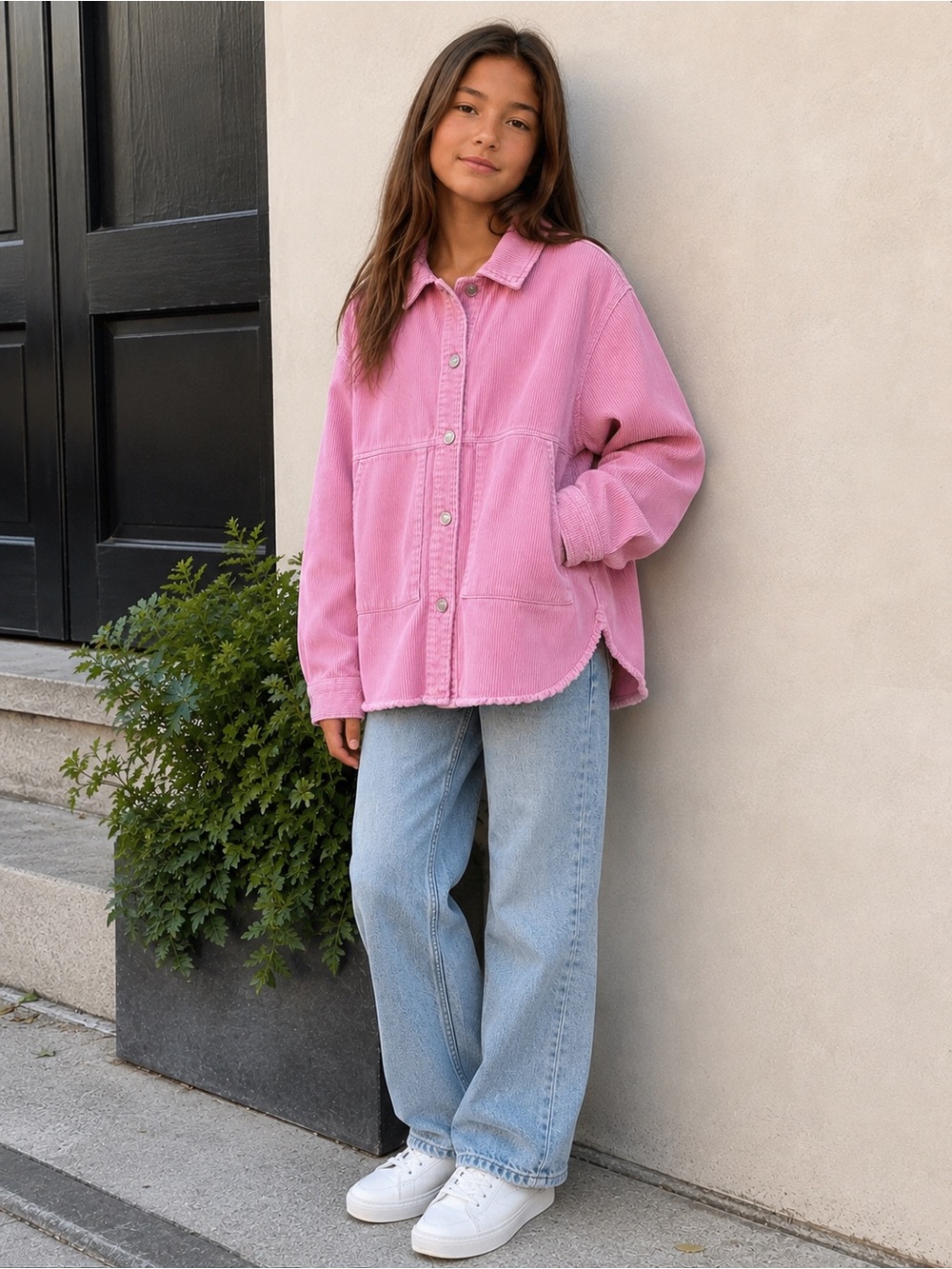 Zara pink corduroy shacket 11-12 years